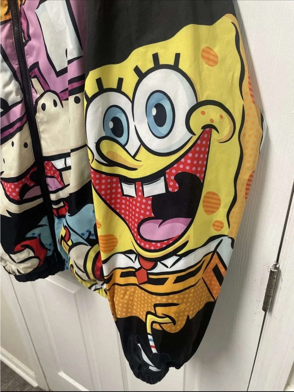 Members Only x Nickelodeon SpongeBob Rugrats Fleece Lined Jacket XXL Hooded Blac